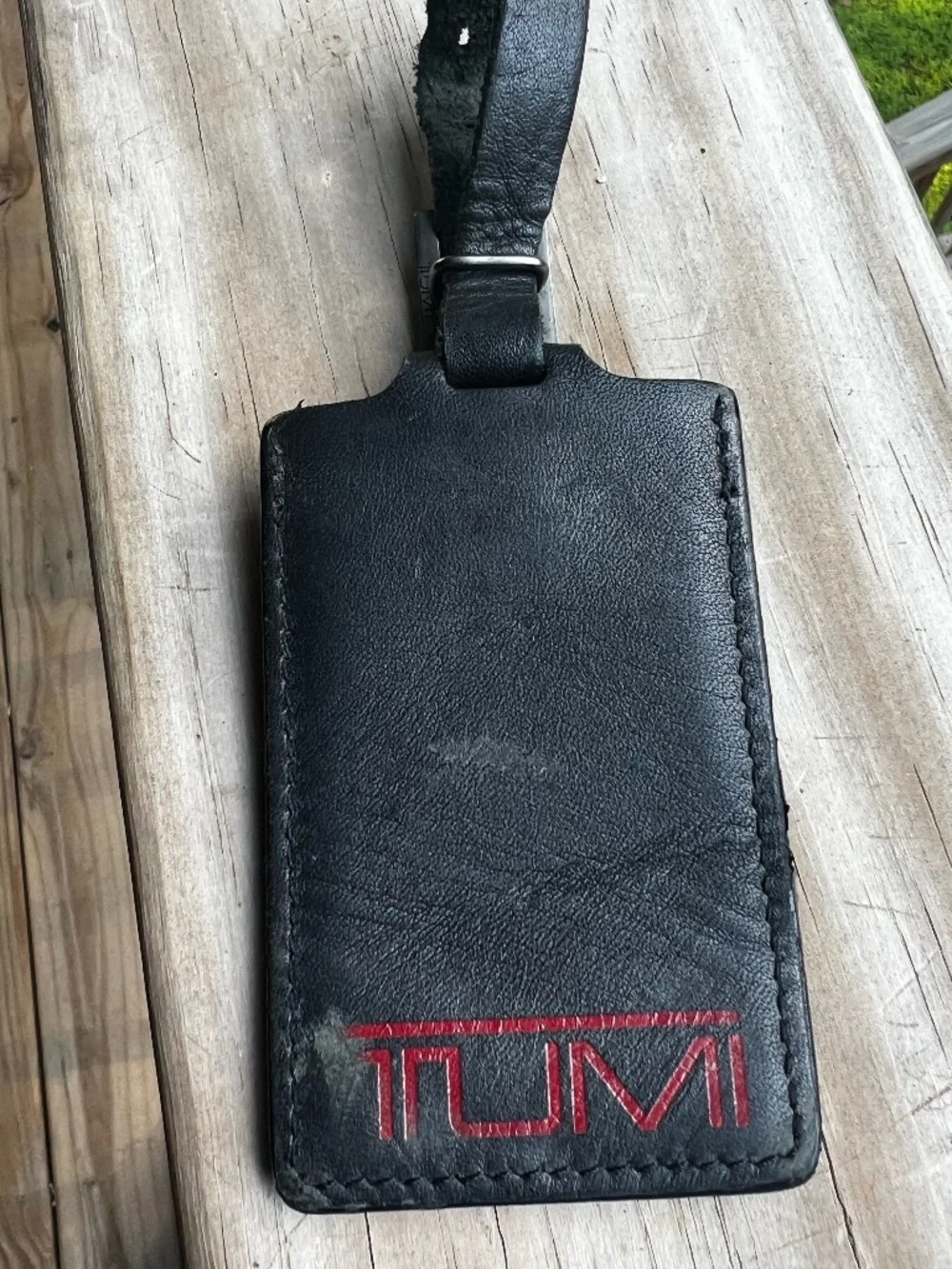 Leather Tumi Luggage Tag
